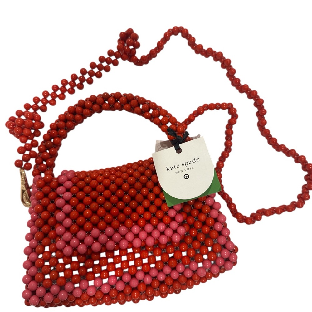 Kate Spade Vibrant Red and Pink Beaded Purse